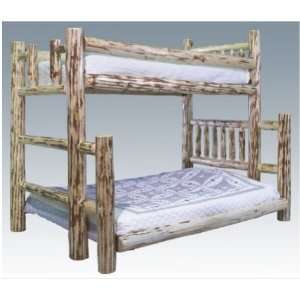   Woodworks MWBBTFV Twin Full Bunk Bed, Clear Lacquer