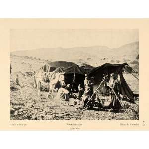 1926 Nomad Camp People Tent Desert Landscape Iran Print 