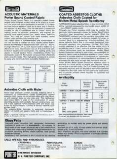   Thermoid Asbestos Military Textiles Catalog US Coast Guard Submarine