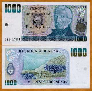 Argentina, 1000 Pesos Argentinos, (1984), P 317, UNC  