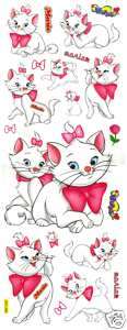 Aristocat Marie Cat Cling On Removable Static Sticker  