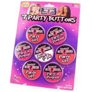  Bachelorette Party Buttons Set of 7 
