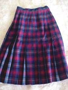Vintage PENDLETON Pleated Wool Skirt ~ Authentic Mac Lennan Tartan 