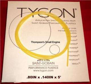 Tygon Fuel Line .080x.140 x 5 feet Replaces small Poulan Fuel Line 