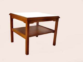 Domore Solid Walnut Laminate Two Tier Side Table  