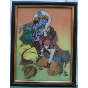   Painting of Radha, Krishna, Gem Art Stone Painting 