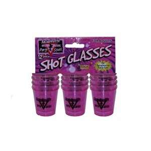   Party Outta Conrol Pink Plastic Shot Glasses   12 Pieces: Toys