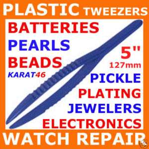 TWEEZERS PLASTIC 1 FORCEPS WATCH BATTERY BEAD DISECTION  