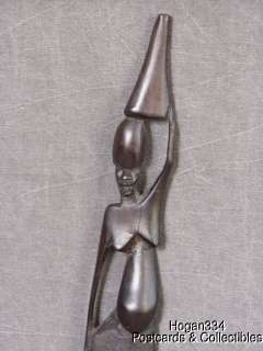 Vintage Wood Carved African Art Fertility Figure Statue Doll Wooden 