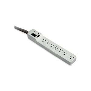   Protector, 7 Outlets, 6 Cord, 840 Joules, White Qty:6: Electronics
