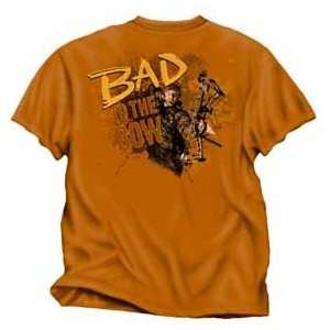  Buck Wear Bad To The Bow Texas Orange Tee Large Sports 