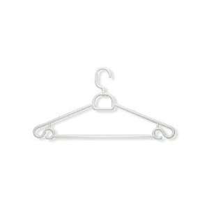  Clothes Hanger TUBULAR HANGER WITH SWIVEL 5 PACK  WHITE 