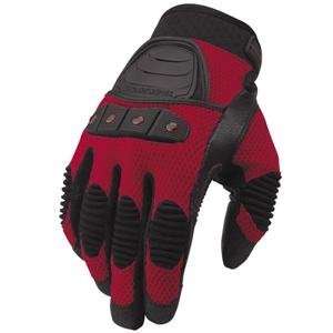  Icon Tarmac V2.0 Gloves   Large/Red Automotive