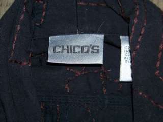 Chicos Gorgeous Artsy Black Jacket SZ 1 S  