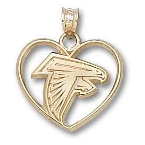  Atlanta Falcons Solid 10K Gold I Heart Falcon Logo 1/2 