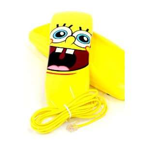 Spongebob Corded Phone with Ergonomic Design, Mute, Flash and Redial 