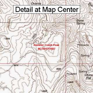  USGS Topographic Quadrangle Map   Rooster Comb Peak, Idaho 