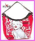 Ashley M Marilyn Monroe Floral Hobo Bag   Beige  