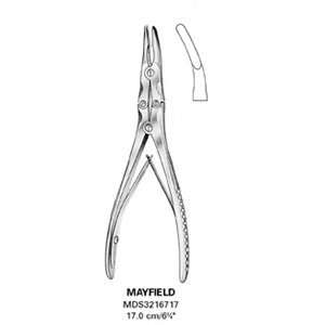 Bone Rongeurs, Mayfield   Double action, curved tip, 6 3/4, 17 cm