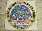 1957 Tulsa Oklahoma Semi Centennial HOOKED RUG Teepees