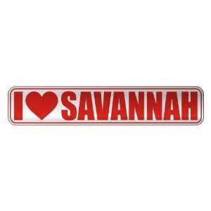   I LOVE SAVANNAH  STREET SIGN CAT