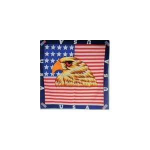  USA Flag Bald Eagle Head Bandana   Pack of 1 Dozen 
