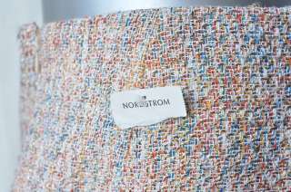 TULEH Metallic Multicolor Tweed Fishtail Skirt NEW L  