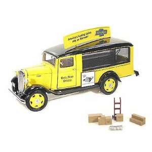   Ton Newspaper Delivery Canopy Truck 1/24 Yellow Toys & Games