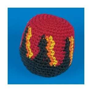  12 Knitted Flame Hacky Sack Kick Balls Kickballs 