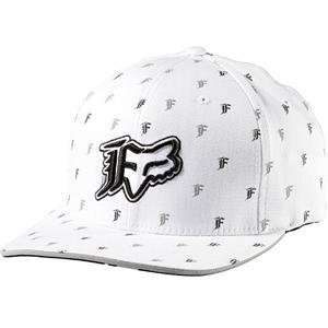  Fox Racing Times Pass Flexfit Hat   X Small/Small/White 