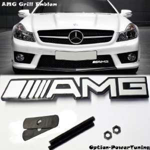 New Mercedes Benz AMG Logo Grill Grille Emblem (UNIVERSAL FITMENT FOR 