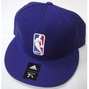  NBA Logo Bank Shot Pro Shape Adidas Fitted Hat Size 7 1/4 