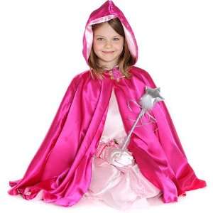   Reversible Hooded Hot Pink & Pink Princess Cape Medium Toys & Games