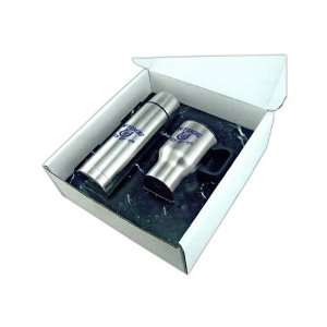  Thermos and stainless mug gift set in white gift box 