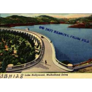 Reprint Hollywood CA   Lake Hollywood, Mulholland Drive. 3BH128 1940 