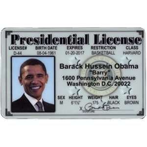  Barack Obama presidential license.: Home & Kitchen