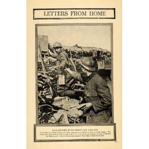 1918 Print Mail War Trench Warfare Uncle Sam Fighting 