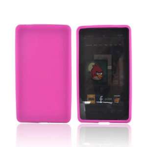   Fire Hot Pink Rubber Anti Slip Skin Silicone Case Cover: Electronics