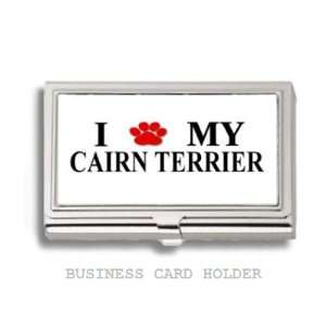 Cairn Terrier Love My Dog Paw Business Card Holder Case