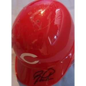 Barry Larkin autographed Cincinnati Reds mini helmet