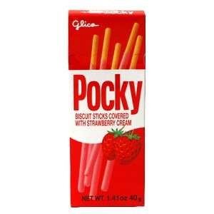 Glico   Pocky Biscuit Sticks Covered with Strawberry Cream:  