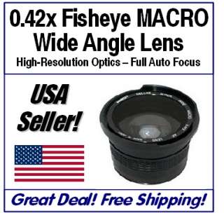 42x HD Fisheye Lens w/ Macro for Olympus PEN E PL1, E PL2  