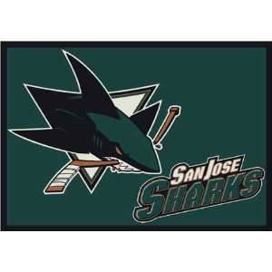  NHL Team Spirit Rug   San Jose Sharks: Sports & Outdoors