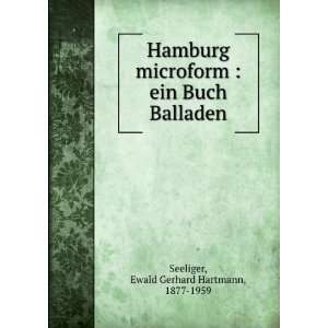   ein Buch Balladen Ewald Gerhard Hartmann, 1877 1959 Seeliger Books