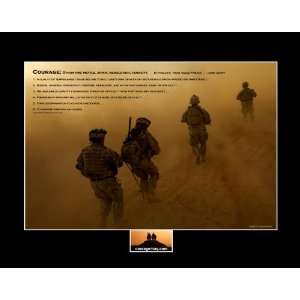  Courage Definition   Sandstorm Troops Inspirational Poster 