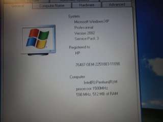 HP nc6000 Pentium M 1.5GHz 512MB 40GB Laptop XP Pro Gigabit LAN w 