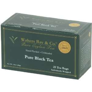 Walters Bay & Company Black Gold Tag Tea Bags in a Laminated Cardboard 