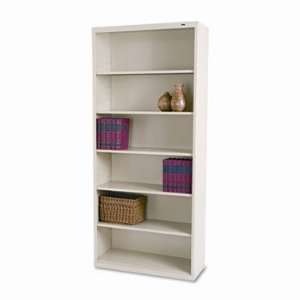  Metal Bookcase, 6 Shelves, 34 1/2w x 13 1/2h x 78h, Putty 