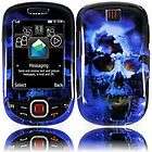 BLUE SKULL HARD CASE FOR SAMSUNG ) SMILEY T359 PROTECTOR SNAP ON 