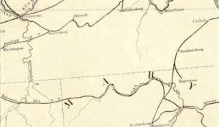 1853 Railroad map of New York & Erie RR  